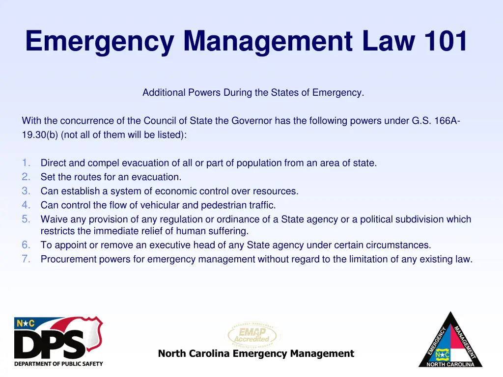 emergency management law 101 10