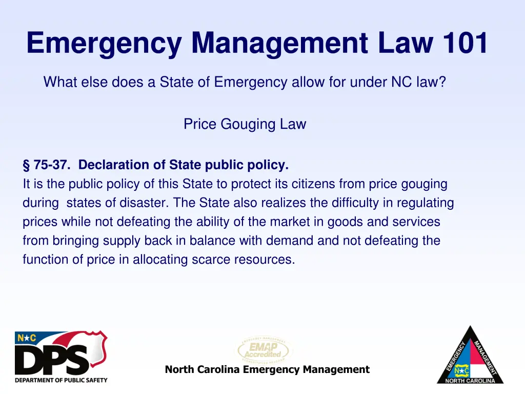 emergency management law 101 14