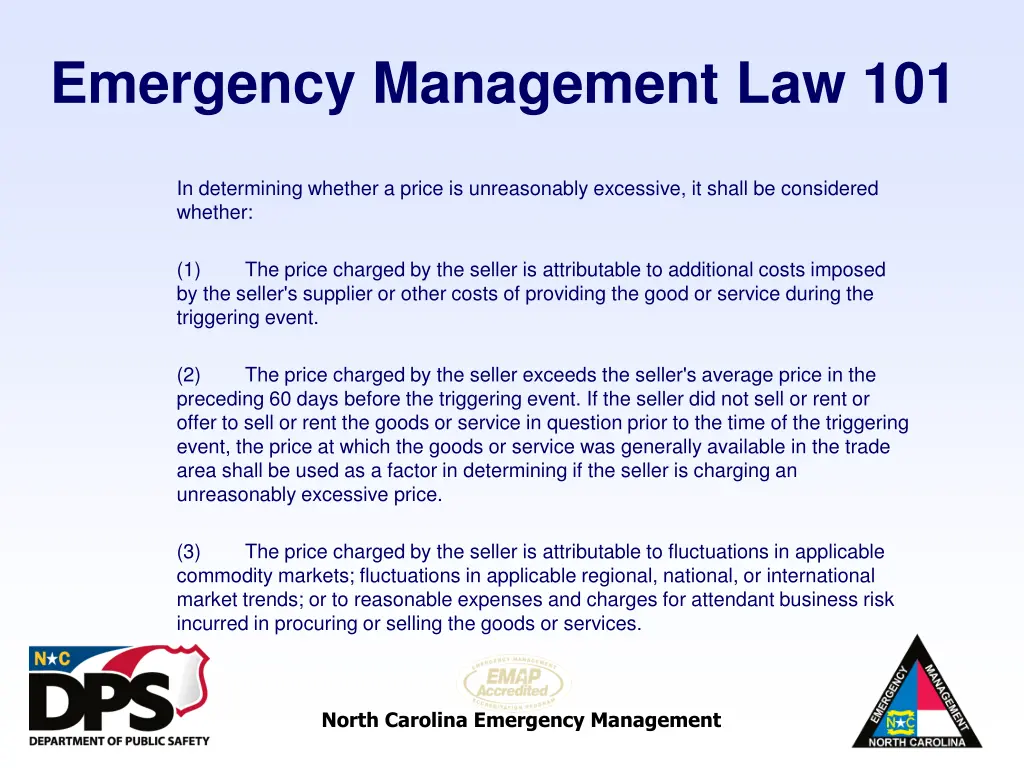 emergency management law 101 16