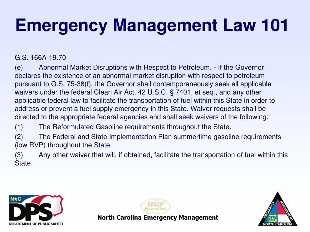 emergency management law 101 19