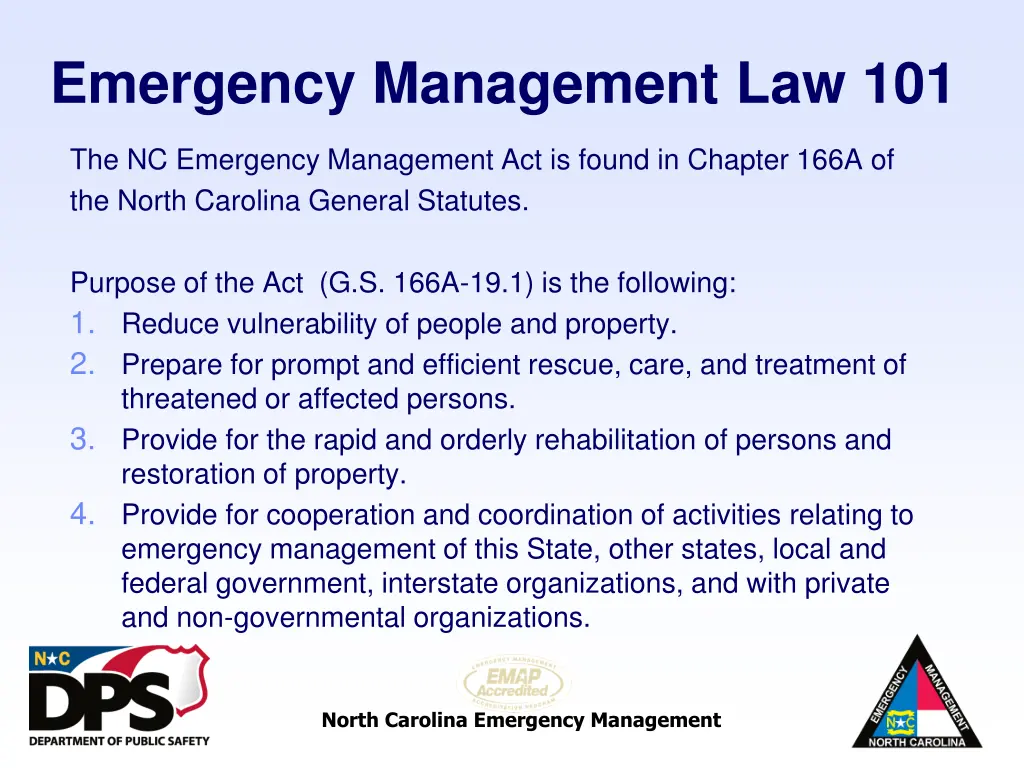 emergency management law 101 2