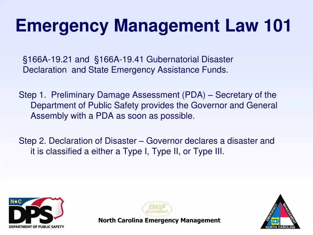 emergency management law 101 21