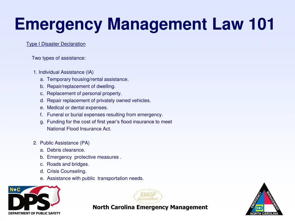 emergency management law 101 22