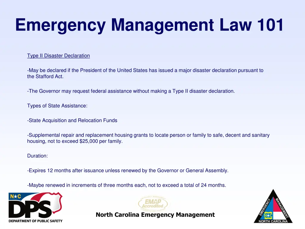 emergency management law 101 25