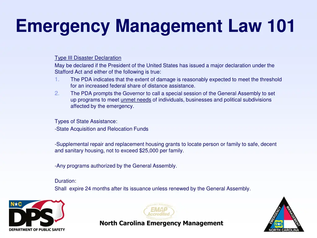 emergency management law 101 26