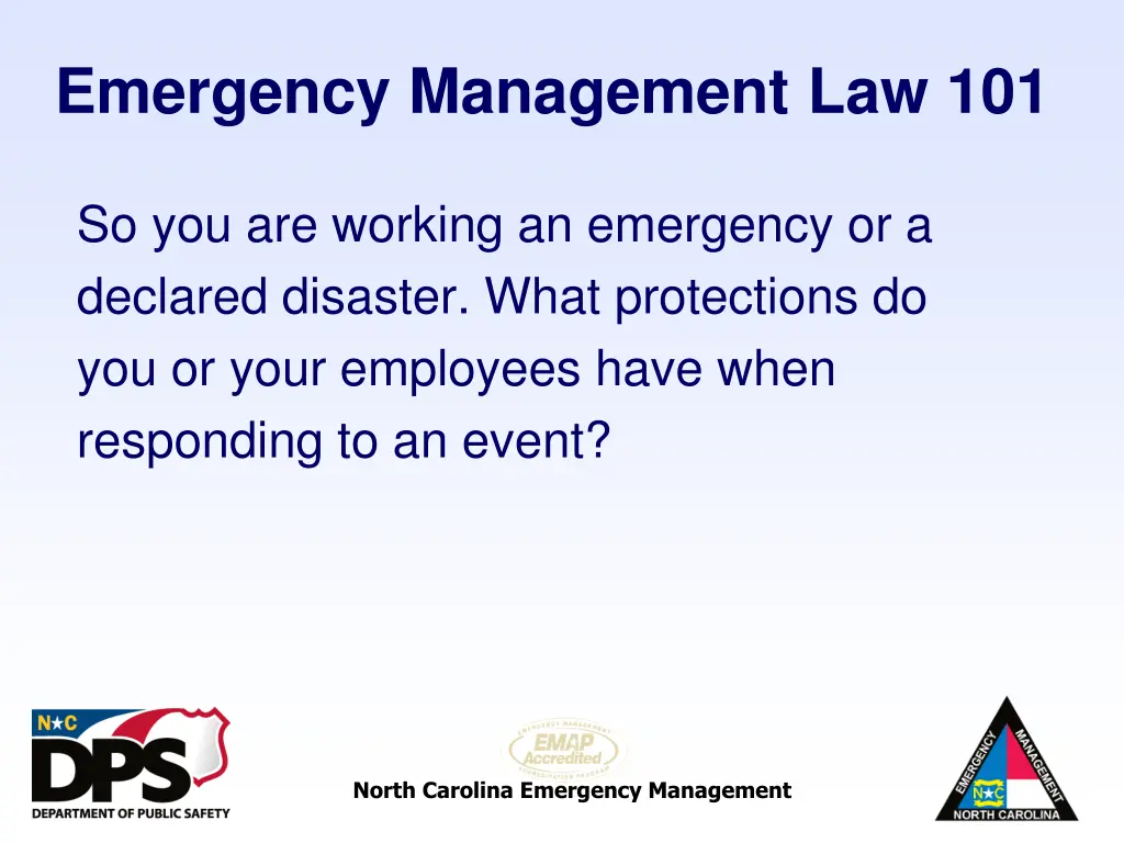 emergency management law 101 28