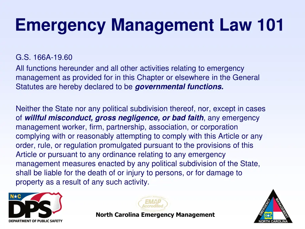 emergency management law 101 29