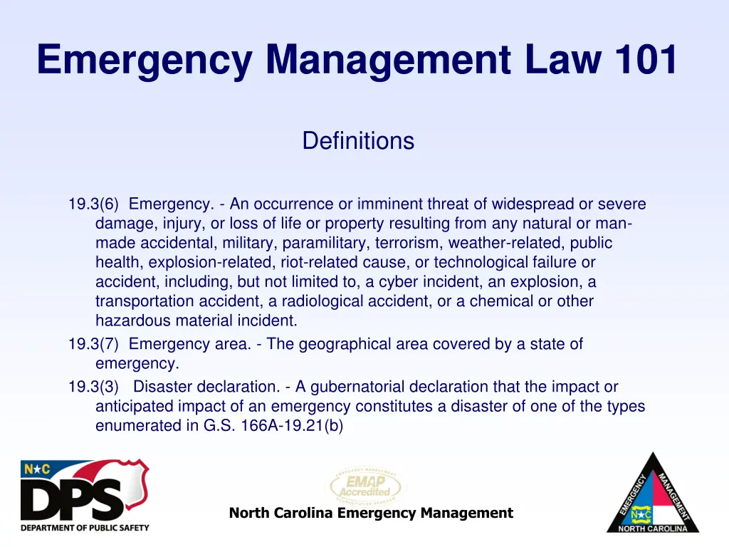 emergency management law 101 3