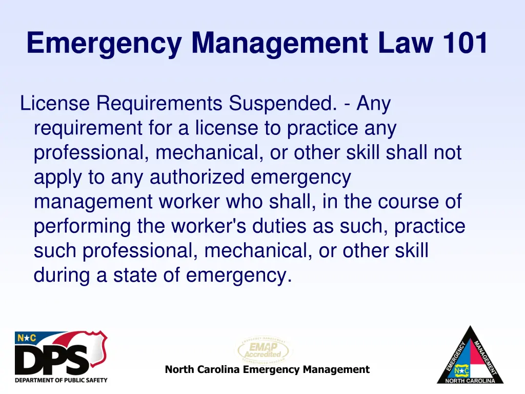 emergency management law 101 31