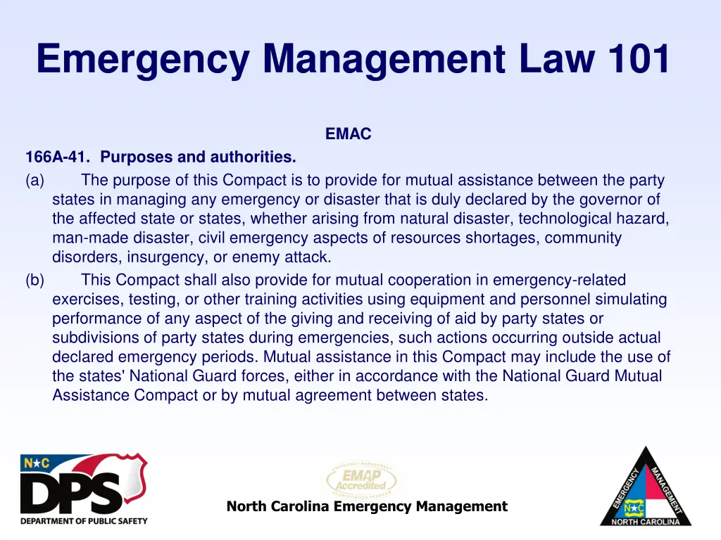 emergency management law 101 38