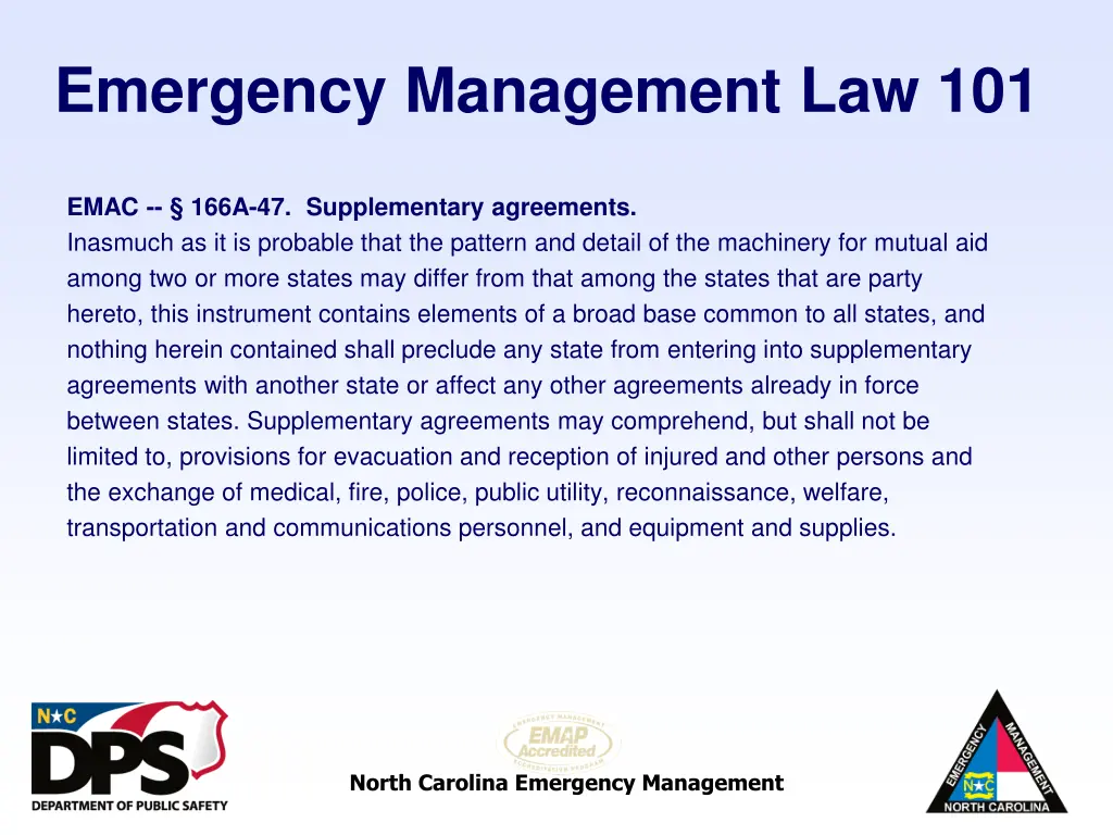 emergency management law 101 41