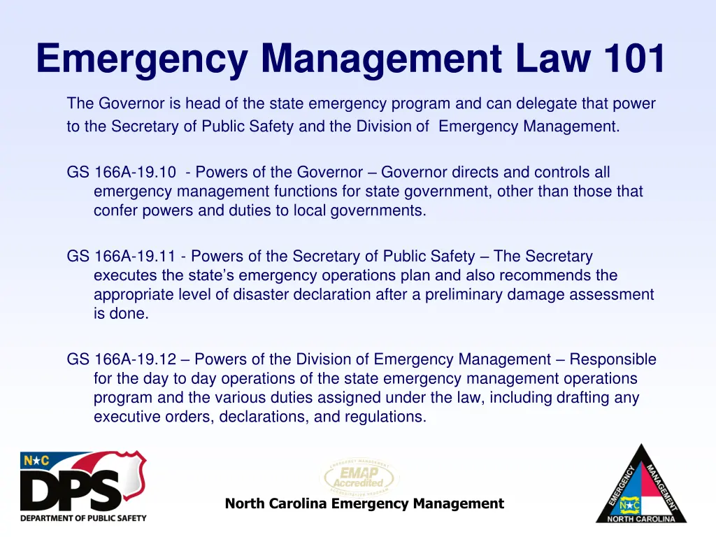 emergency management law 101 5