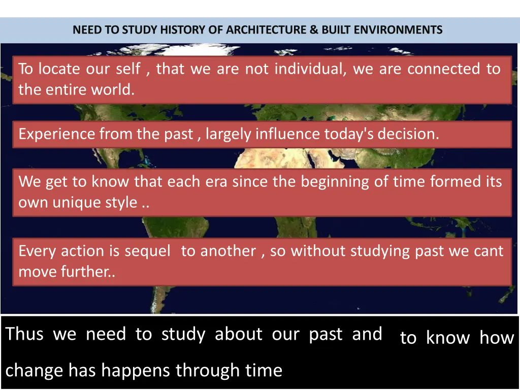 need to study history of architecture built