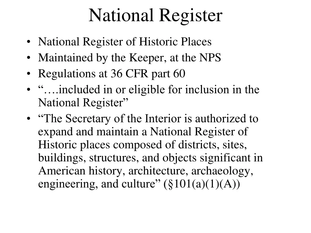 national register