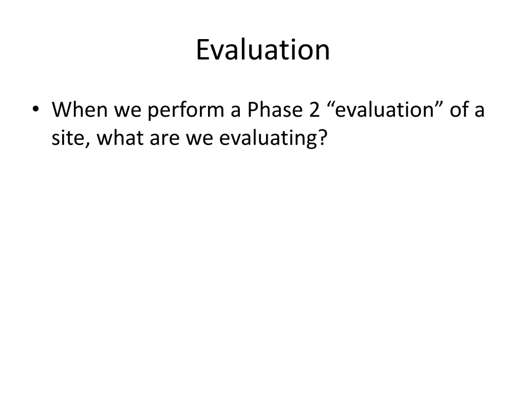 evaluation 1