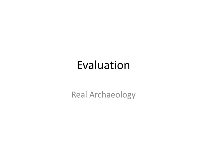 evaluation