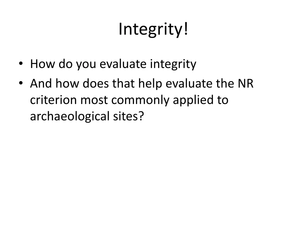 integrity