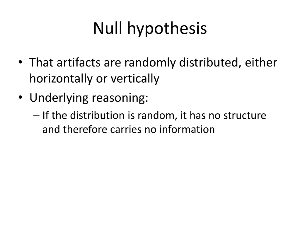 null hypothesis