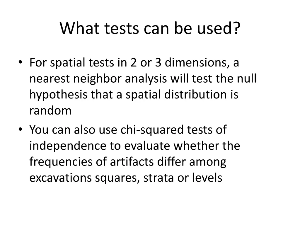 what tests can be used