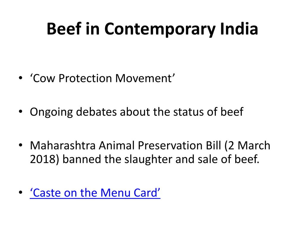 beef in contemporary india