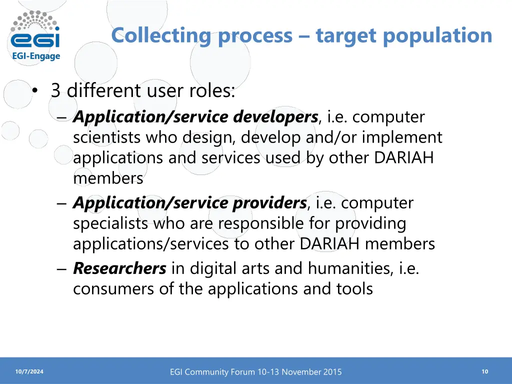 collecting process target population 1