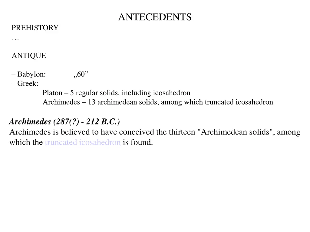 antecedents