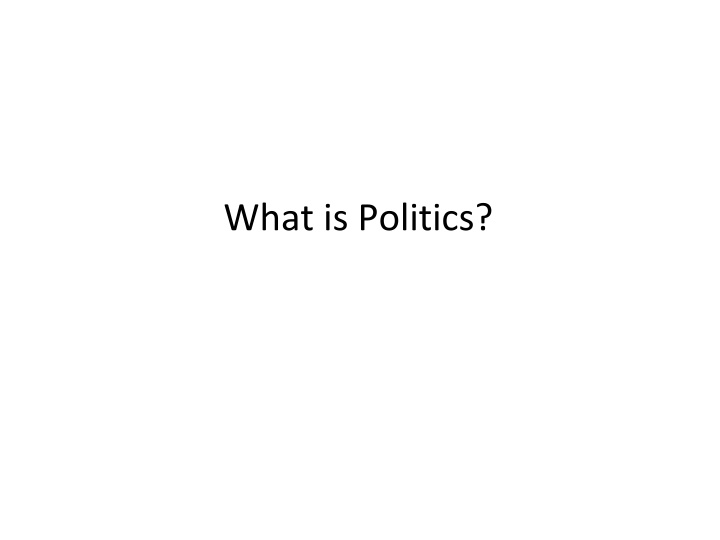 what is politics