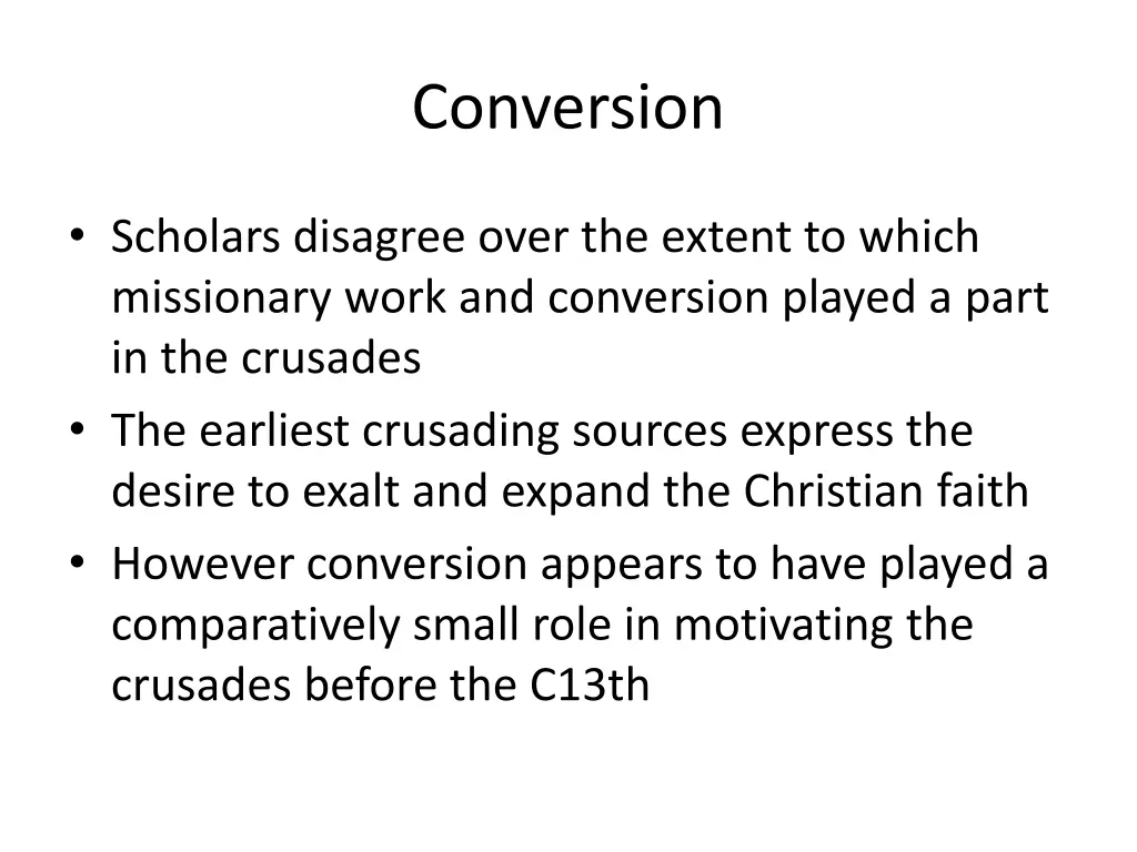 conversion