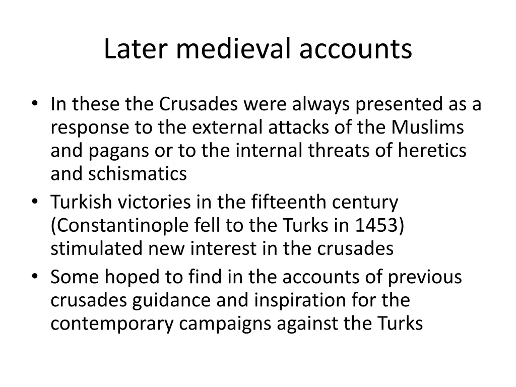 later medieval accounts