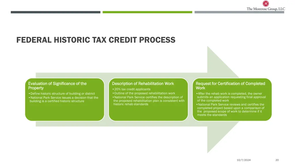 federal historic tax credit process