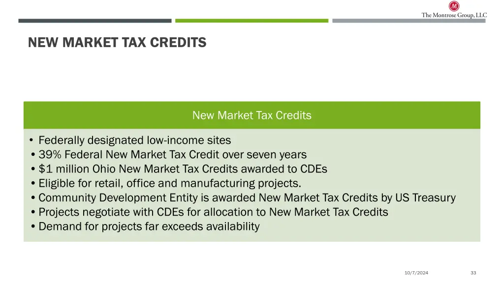 new market tax credits