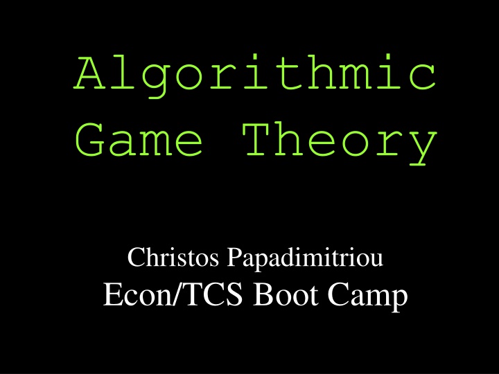 algorithmic game theory