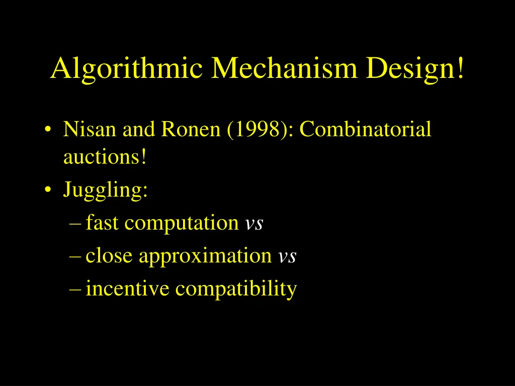 algorithmic mechanism design 1