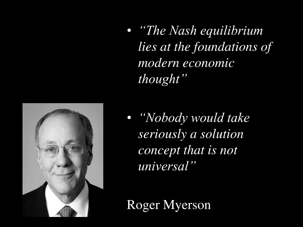 the nash equilibrium lies at the foundations