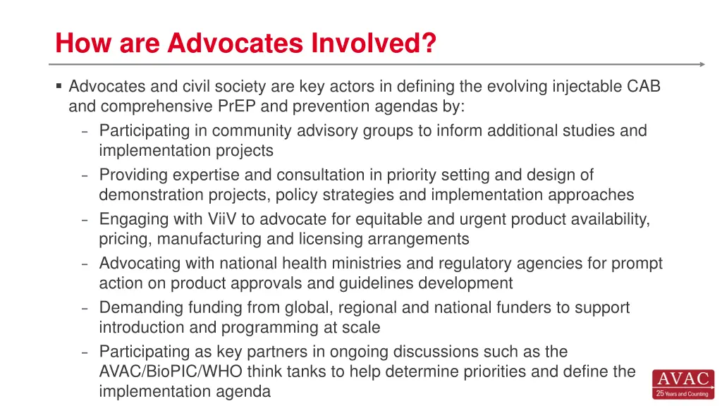 how are advocates involved