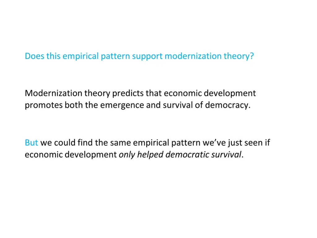 does this empirical pattern support modernization 1