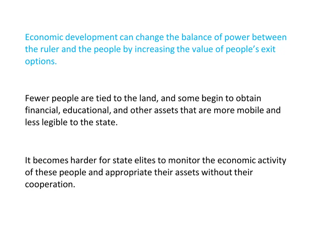 economic development can change the balance