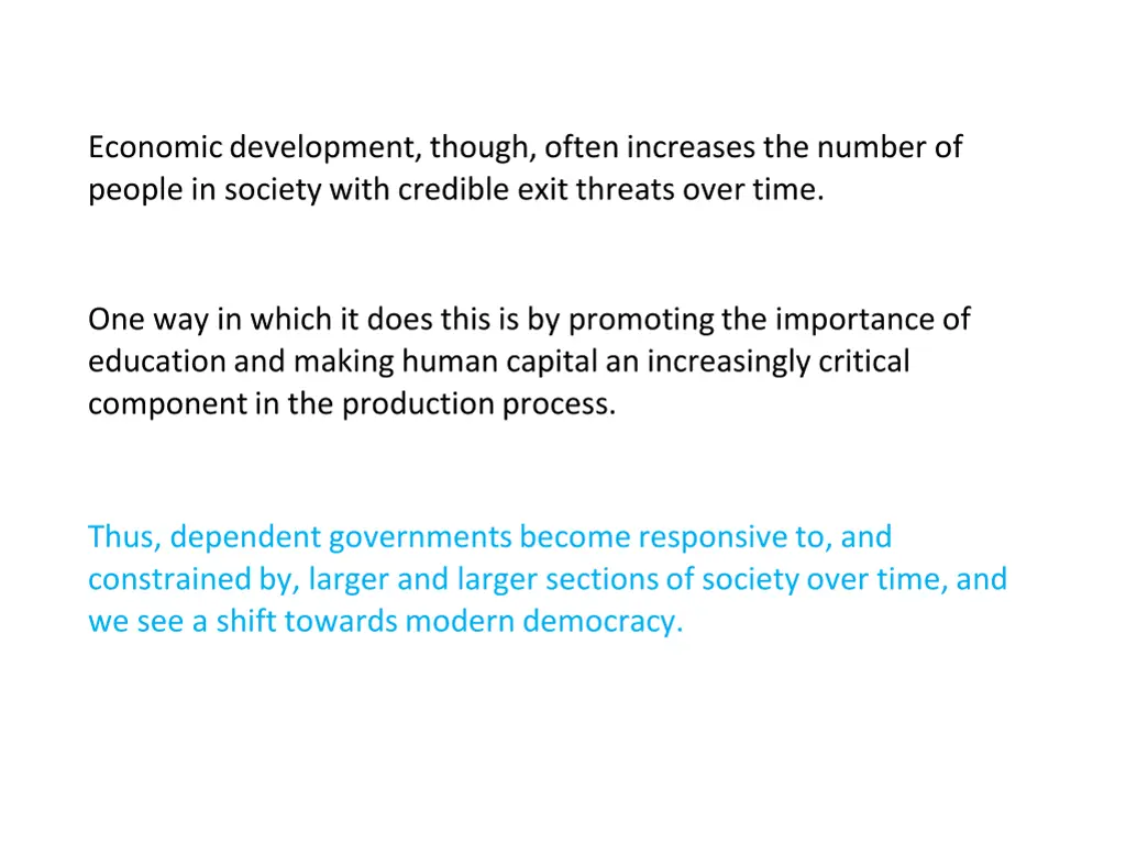 economic development though often increases