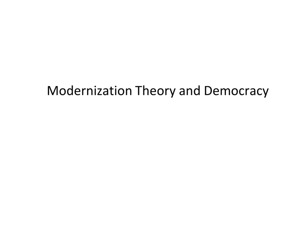 modernization theory and democracy