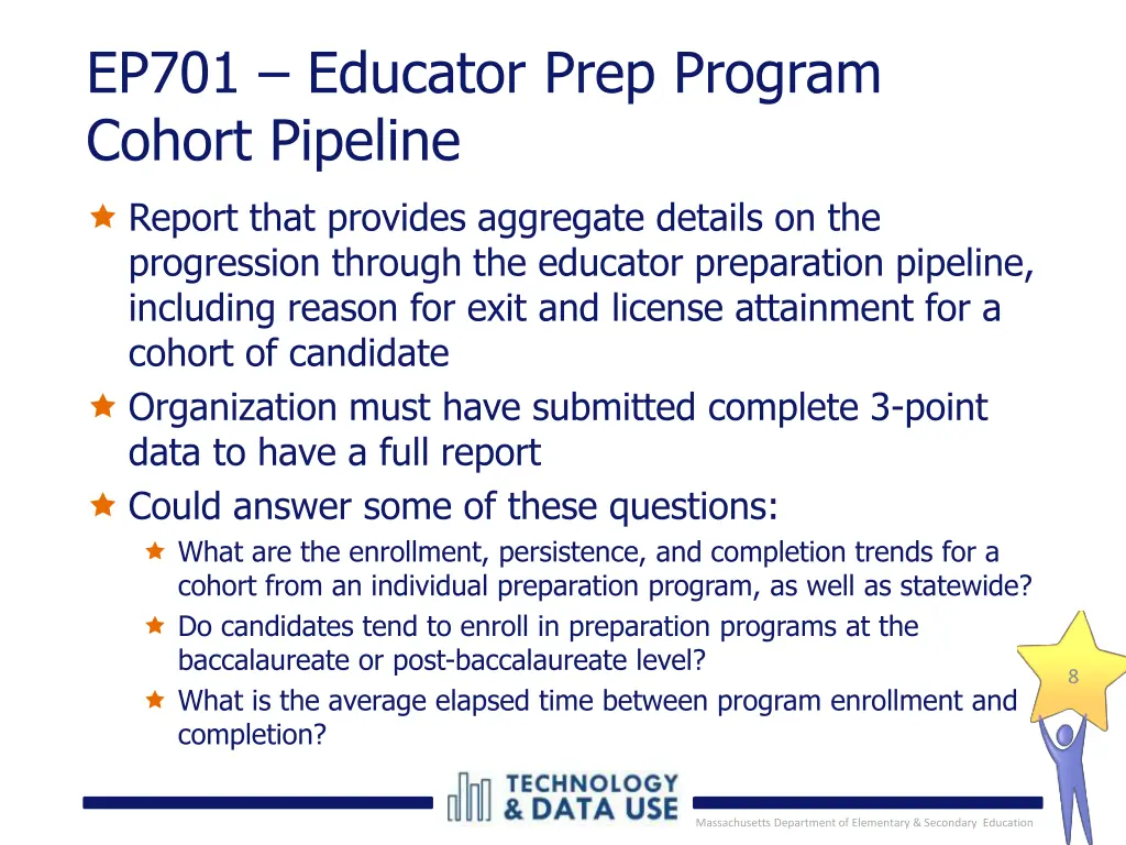 ep701 educator prep program cohort pipeline