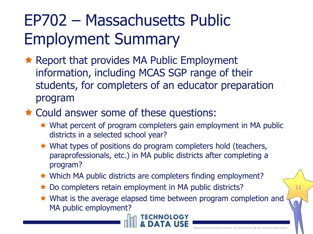 ep702 massachusetts public employment summary