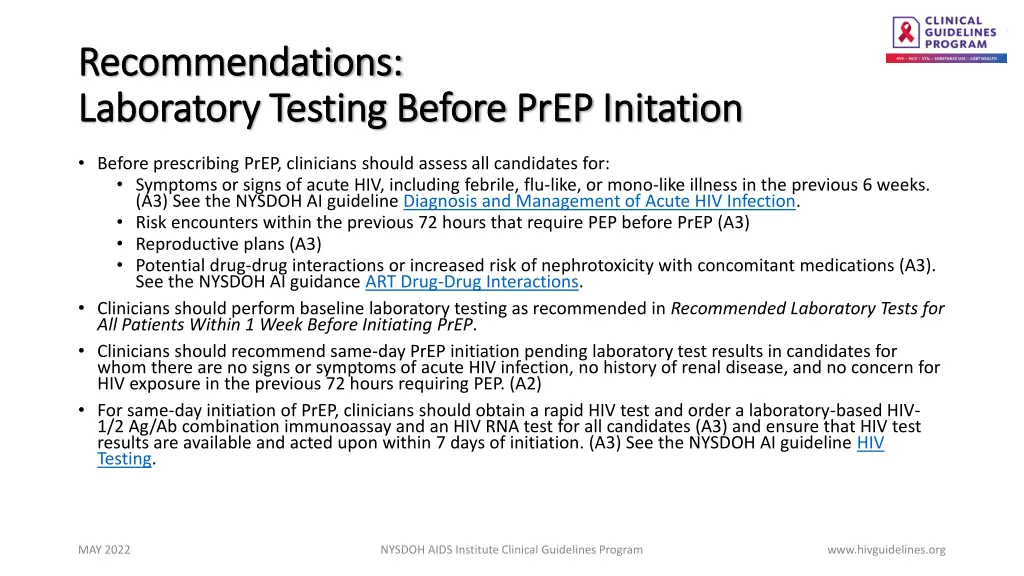 recommendations recommendations laboratory