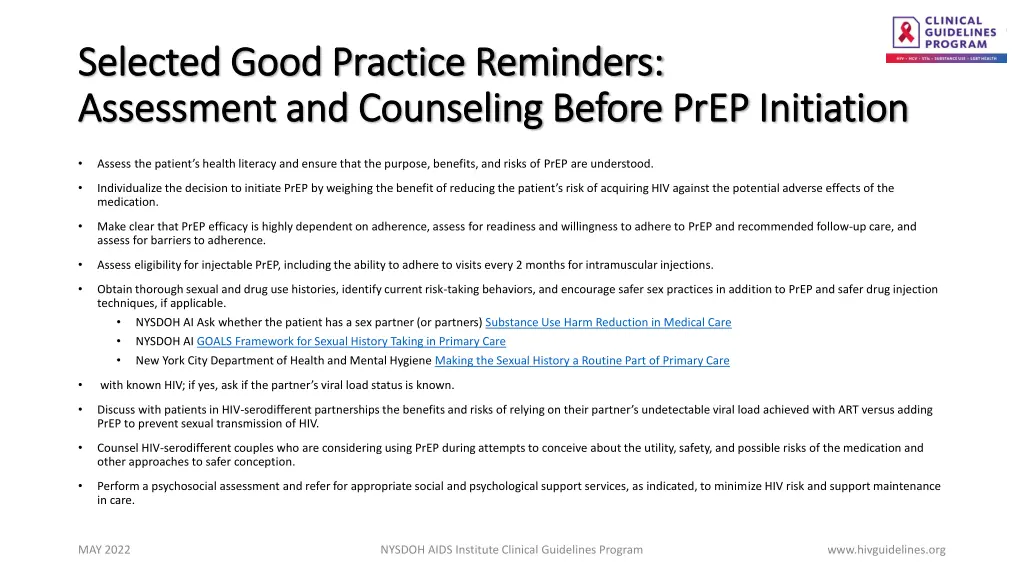 selected good practice reminders selected good