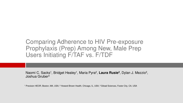 comparing adherence to hiv pre exposure