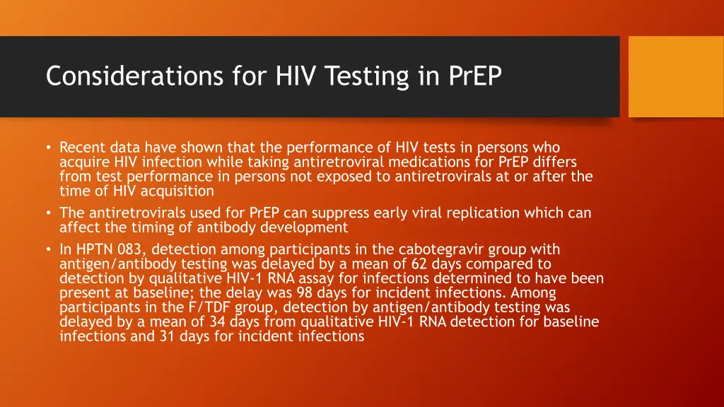 considerations for hiv testing in prep