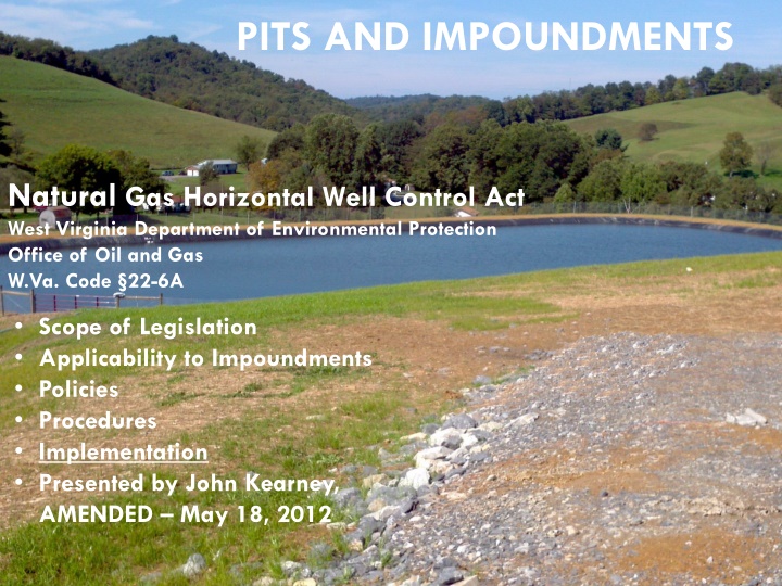 pits and impoundments