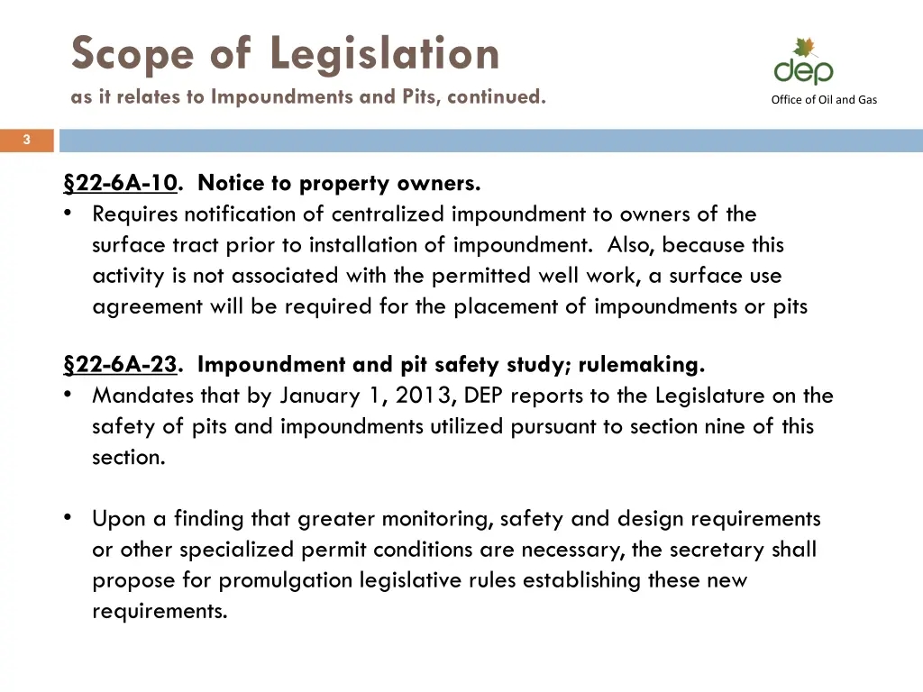 scope of legislation as it relates 1