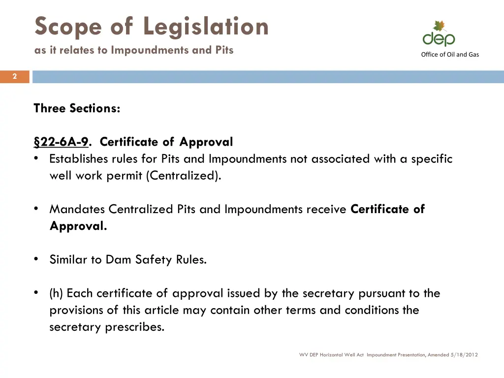 scope of legislation as it relates