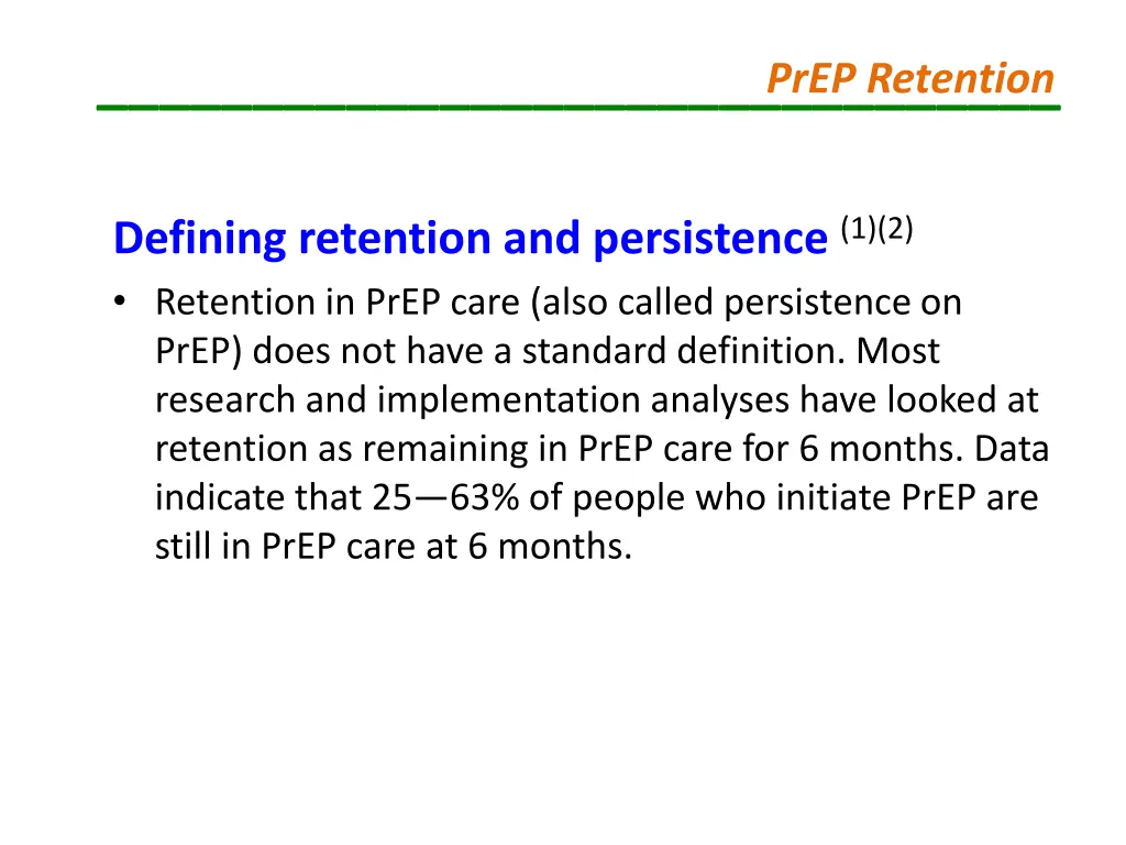 defining retention and persistence 1 2 retention