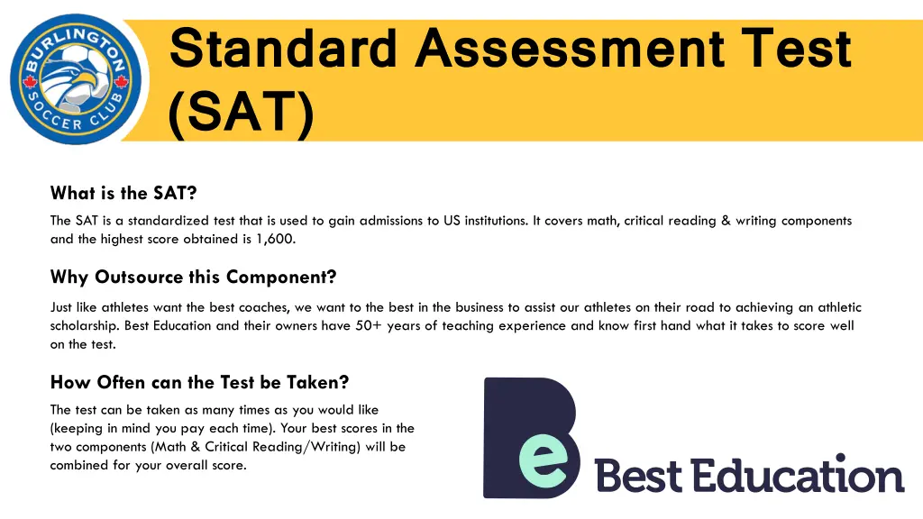 standard assessment test sat